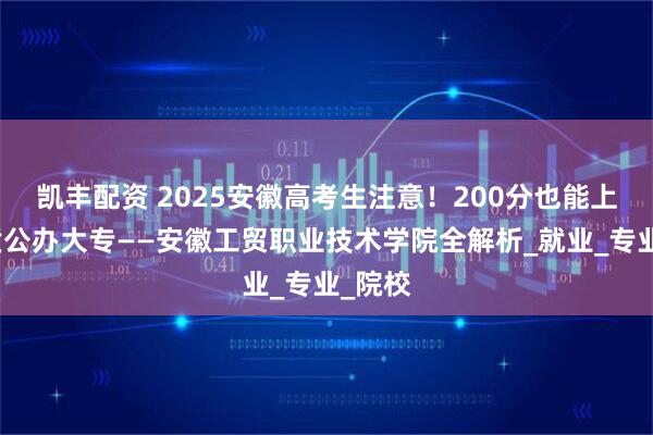 凯丰配资 2025安徽高考生注意！200分也能上的优质公办大专——安徽工贸职业技术学院全解析_就业_专业_院校